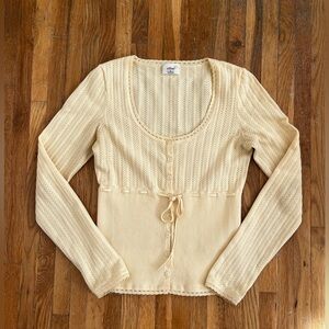 Butter Yellow Knit Button-Up Cardigan